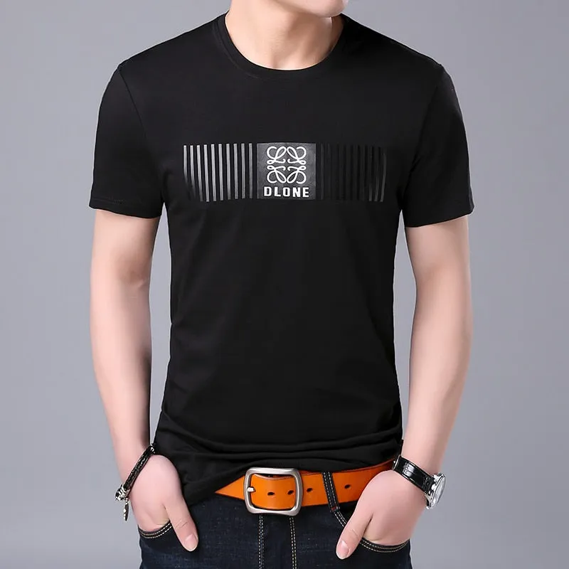 2019 New Fashion Brand T Shirt Mens O Neck Pattern Summer Street Wear Tops Trends Korean Print Short Sleeve Tshirts Men Clothes
