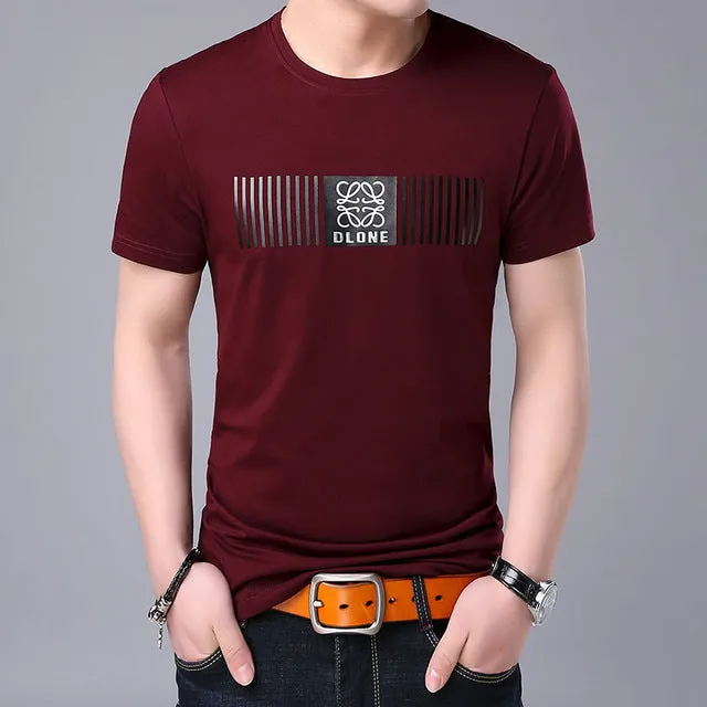 2019 New Fashion Brand T Shirt Mens O Neck Pattern Summer Street Wear Tops Trends Korean Print Short Sleeve Tshirts Men Clothes