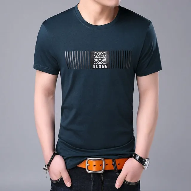 2019 New Fashion Brand T Shirt Mens O Neck Pattern Summer Street Wear Tops Trends Korean Print Short Sleeve Tshirts Men Clothes