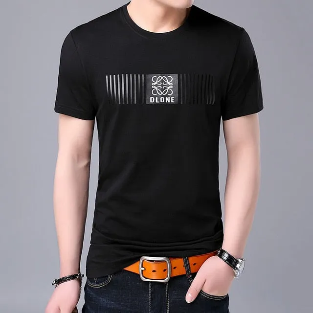 2019 New Fashion Brand T Shirt Mens O Neck Pattern Summer Street Wear Tops Trends Korean Print Short Sleeve Tshirts Men Clothes