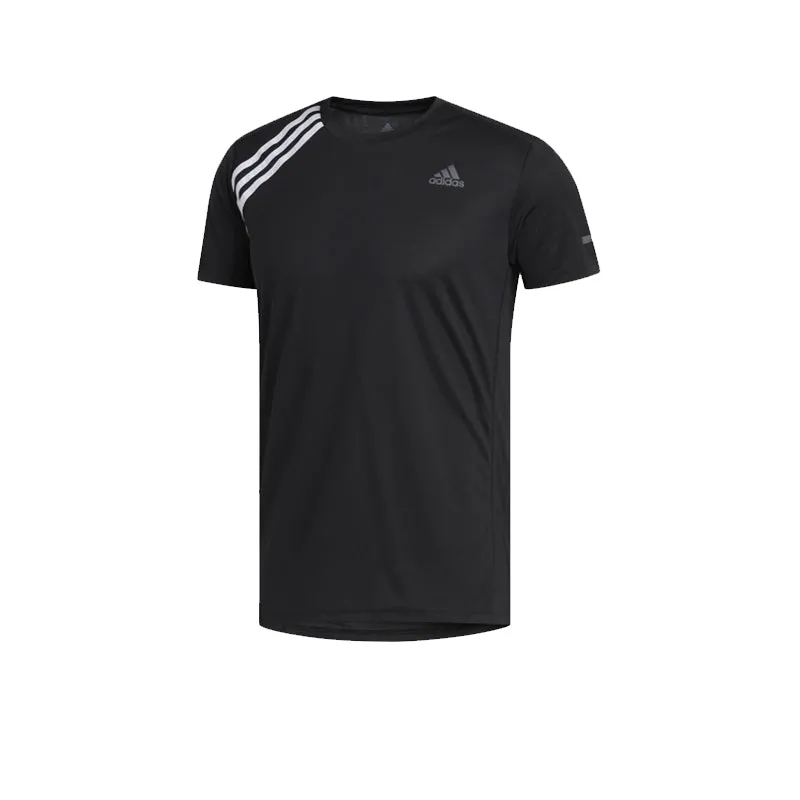 Adidas Run It 3-Stripes Tee Black/White