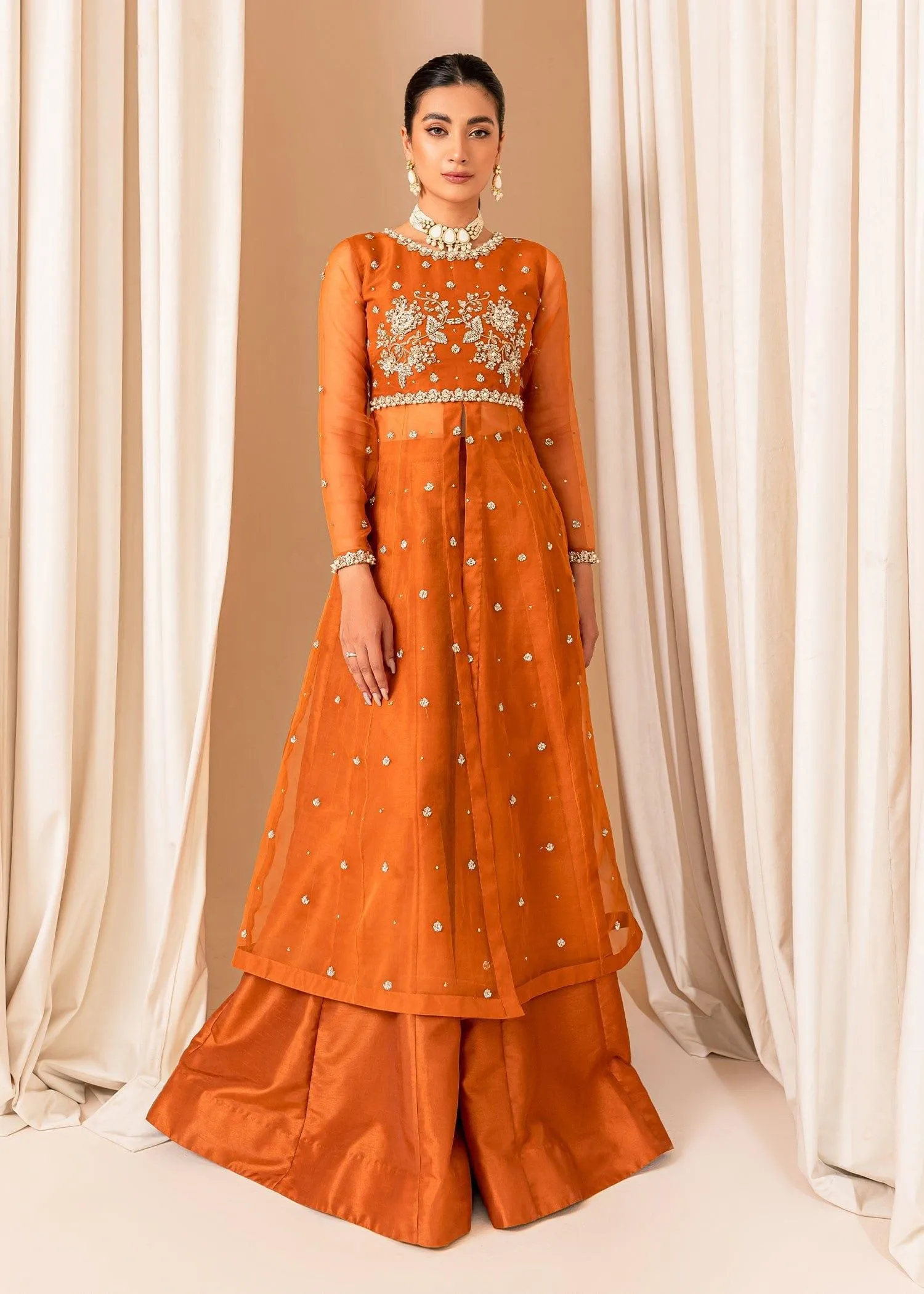 Allure by Ih - COCO - Organza - Burnt Orange - 3 Piece