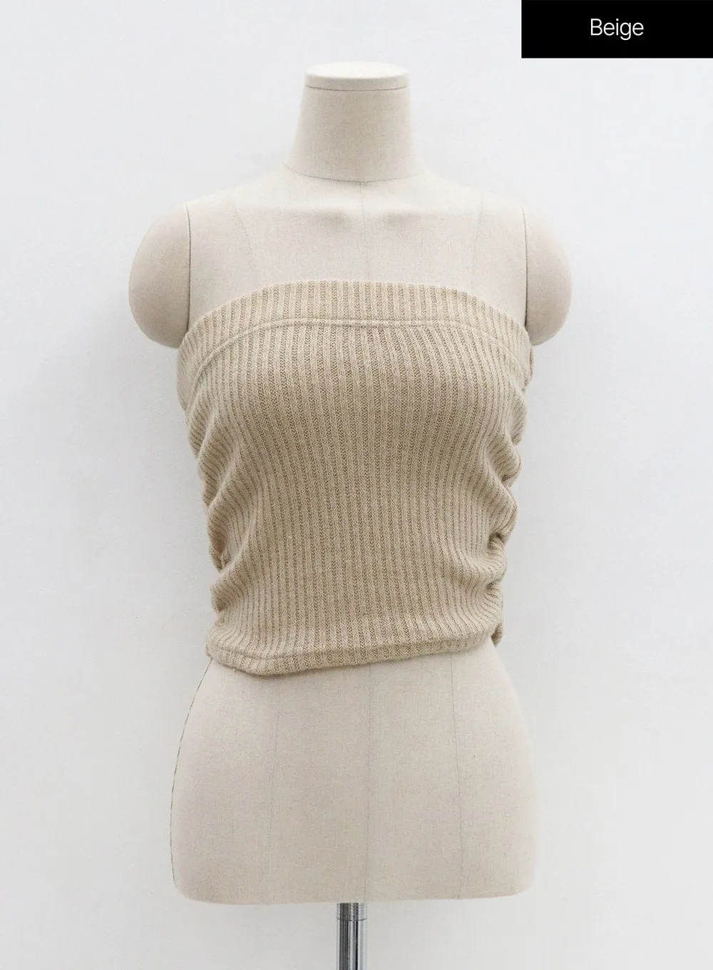 Banded Shirring Knit Tube Top 0S22