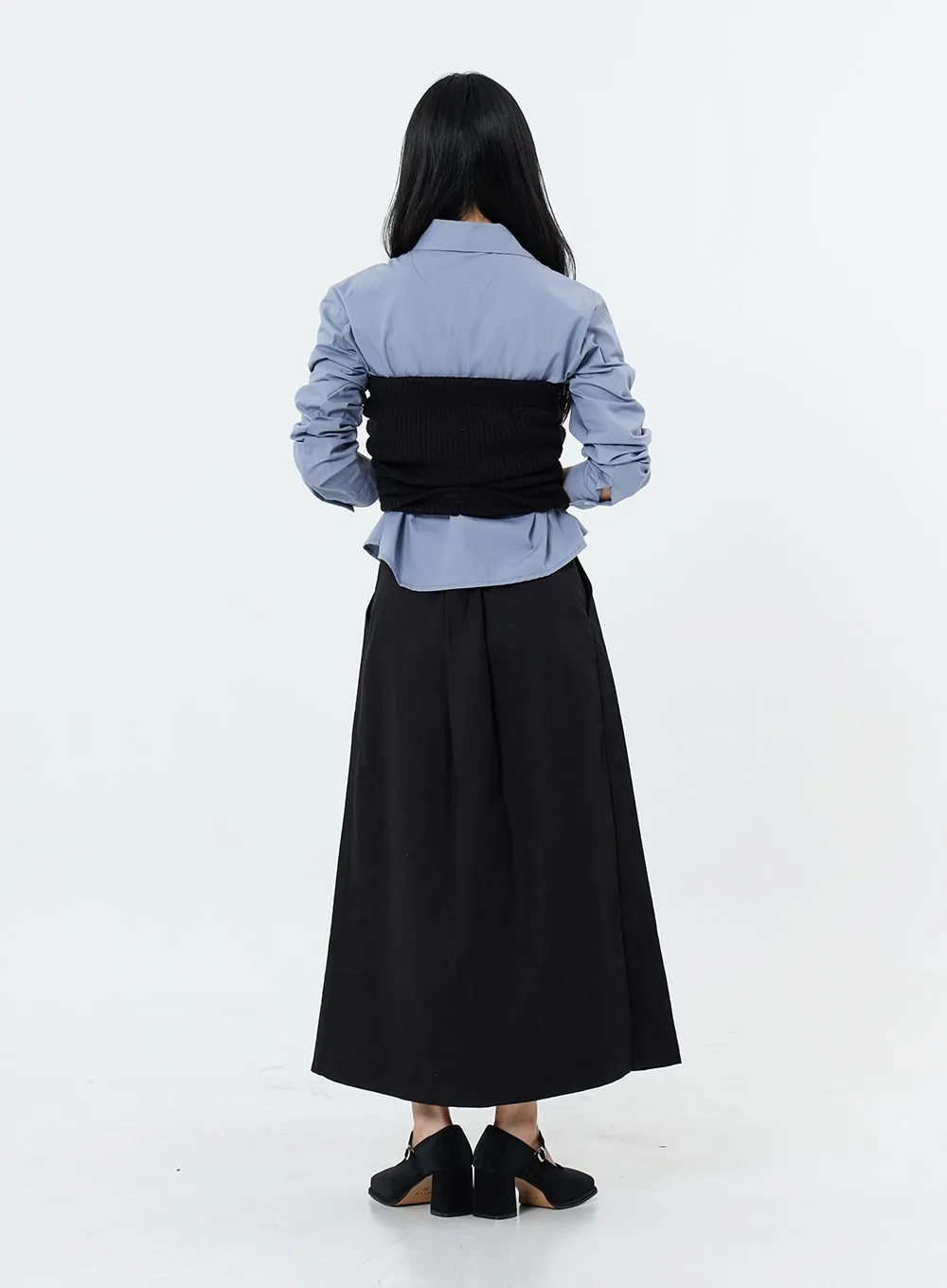 Banded Shirring Knit Tube Top 0S22