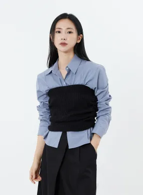 Banded Shirring Knit Tube Top 0S22