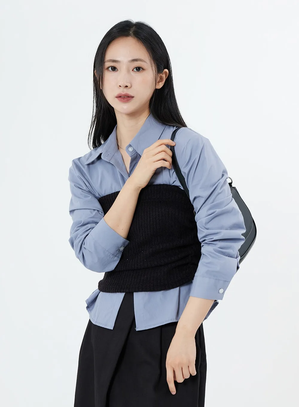 Banded Shirring Knit Tube Top 0S22