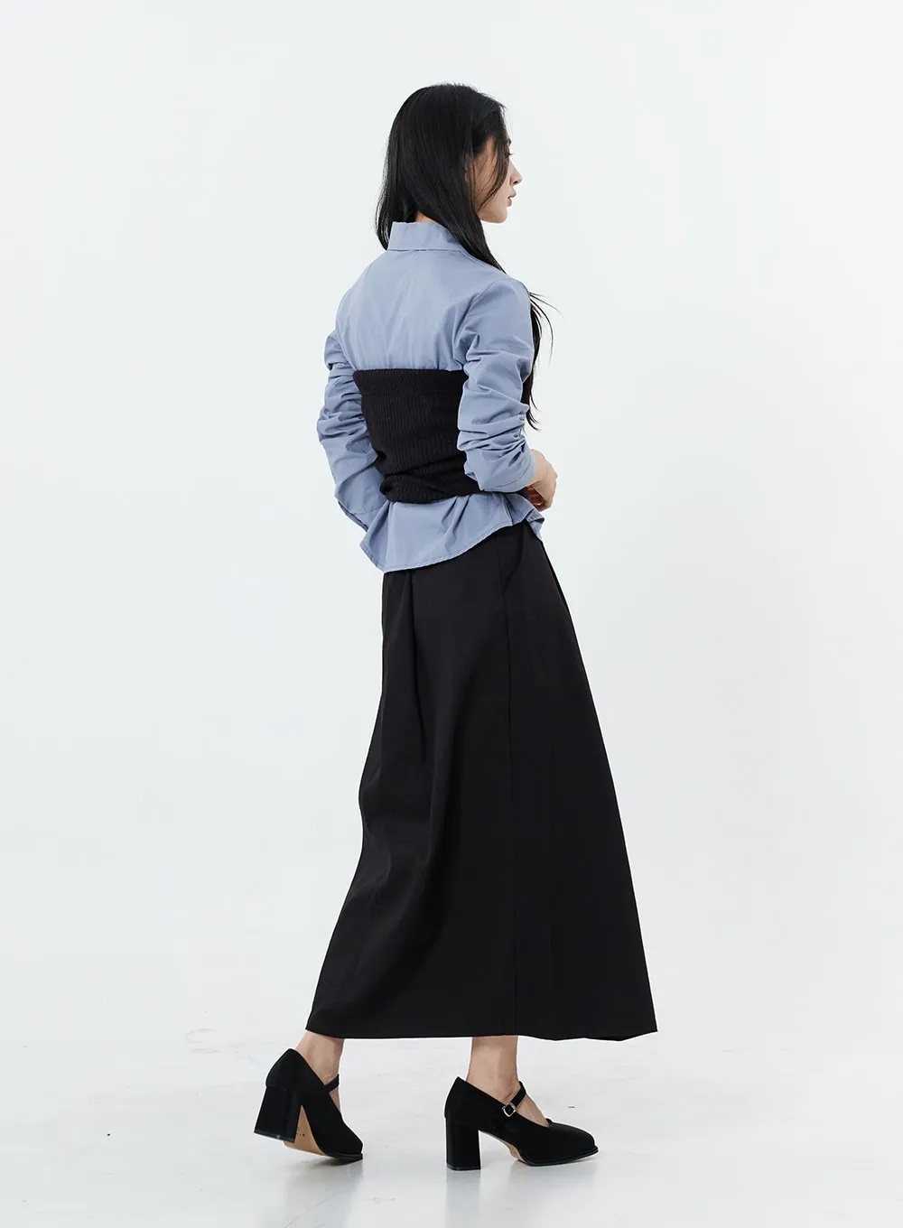 Banded Shirring Knit Tube Top 0S22