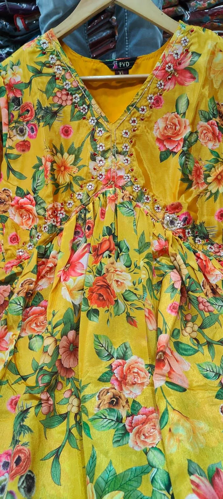 Beautiful Designer Alia Cut Flower Print Suit