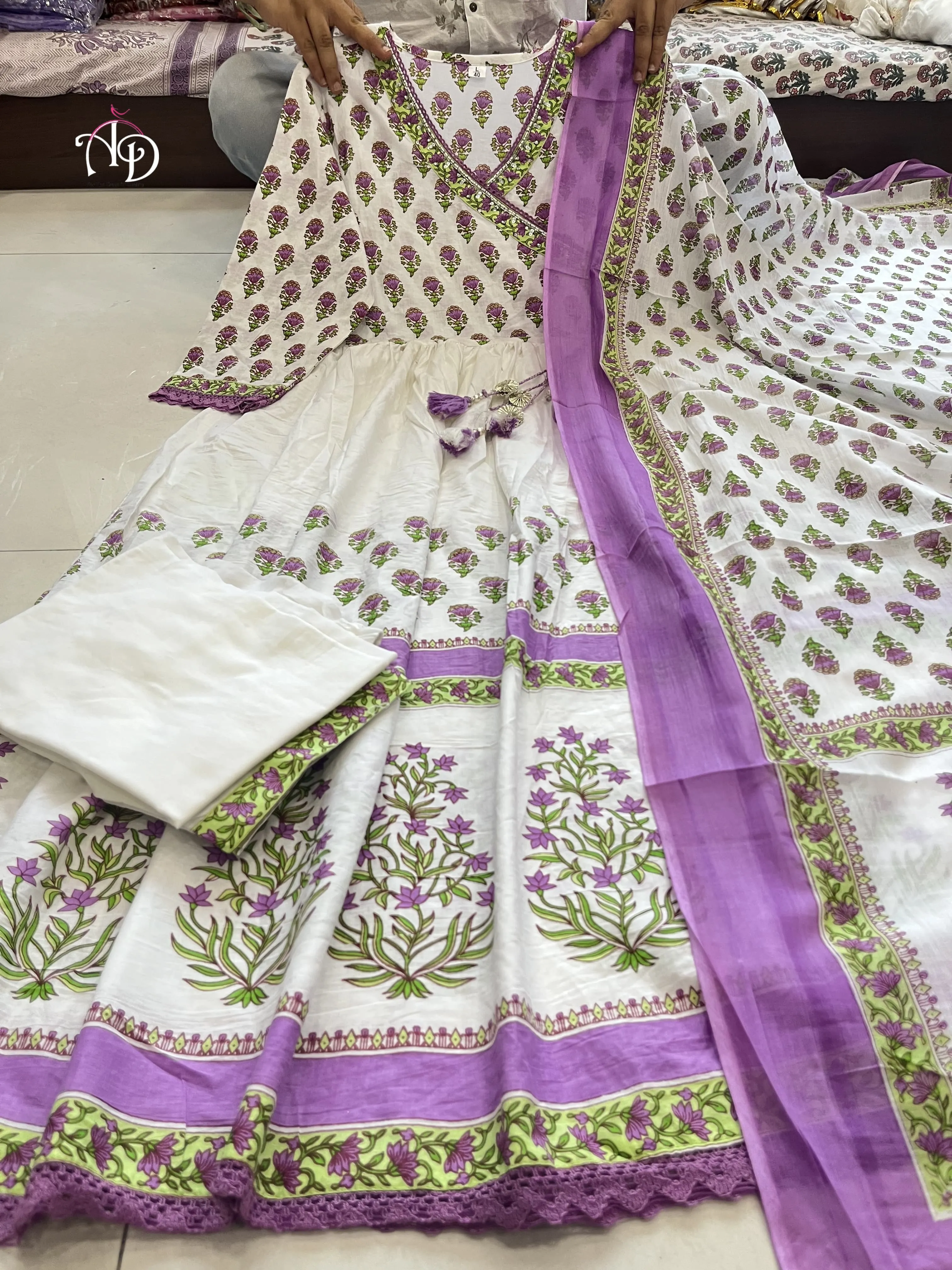 Beautiful Designer Angrakha Style Summer Special Salwar Suit
