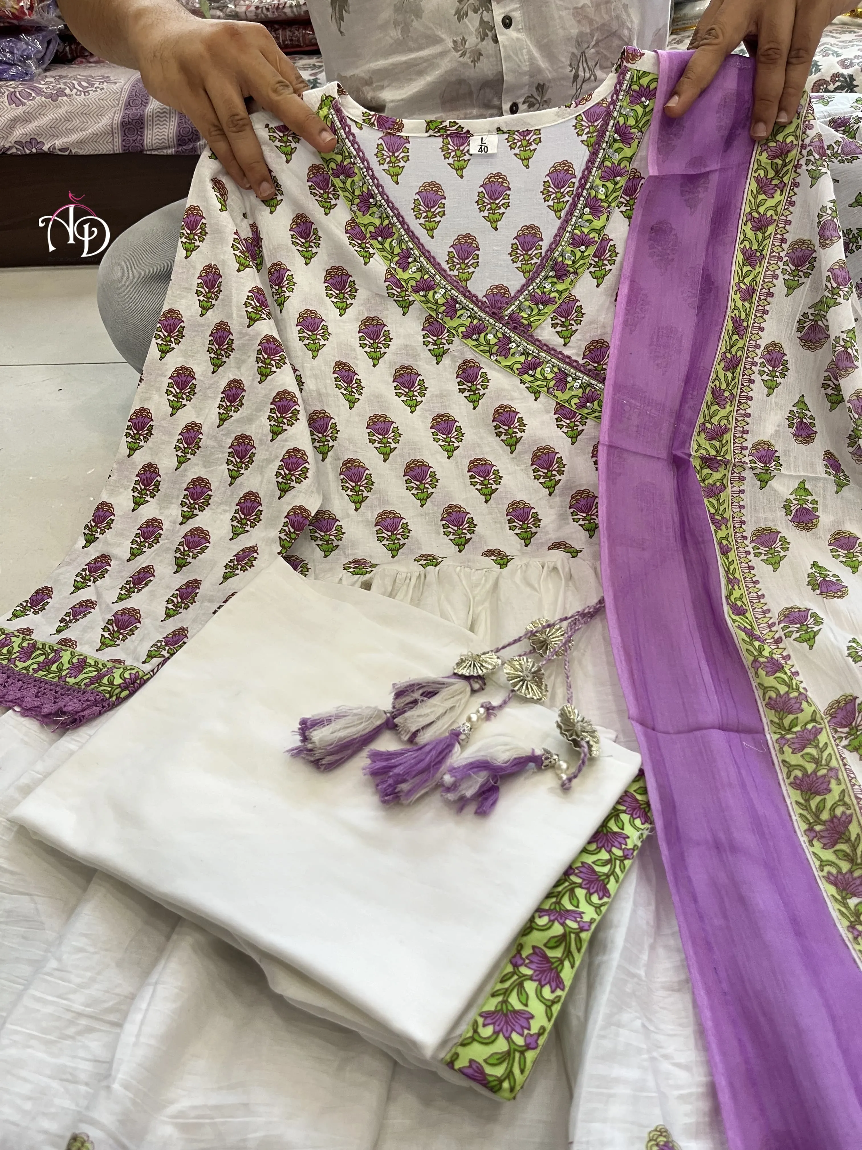 Beautiful Designer Angrakha Style Summer Special Salwar Suit