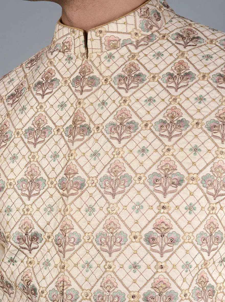 Beige Bandhgala Jacket | TULA