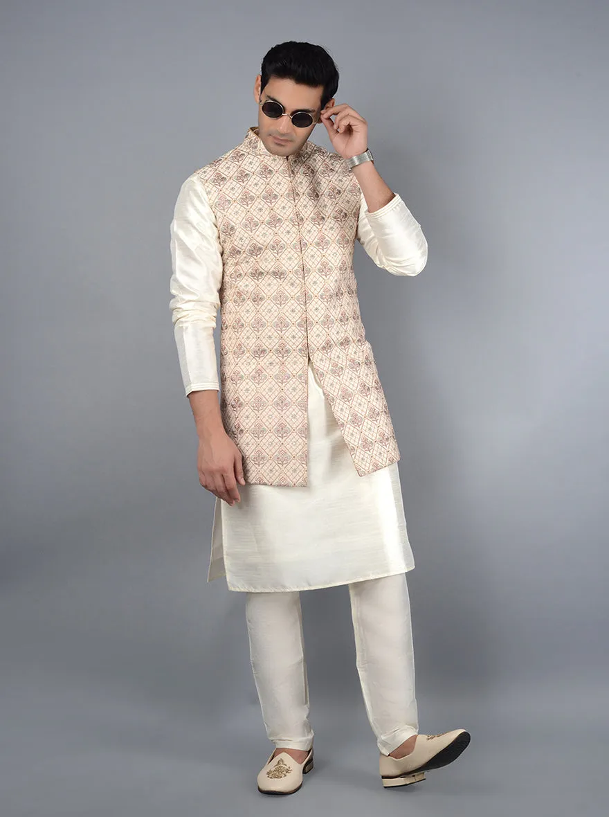 Beige Bandhgala Jacket | TULA