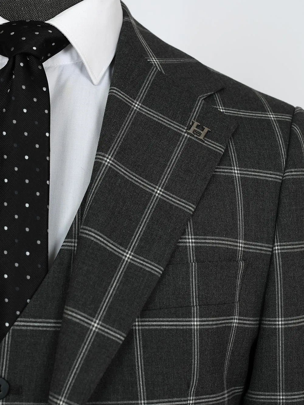 Black And White Custom Bespoke Men Suit Tailored
