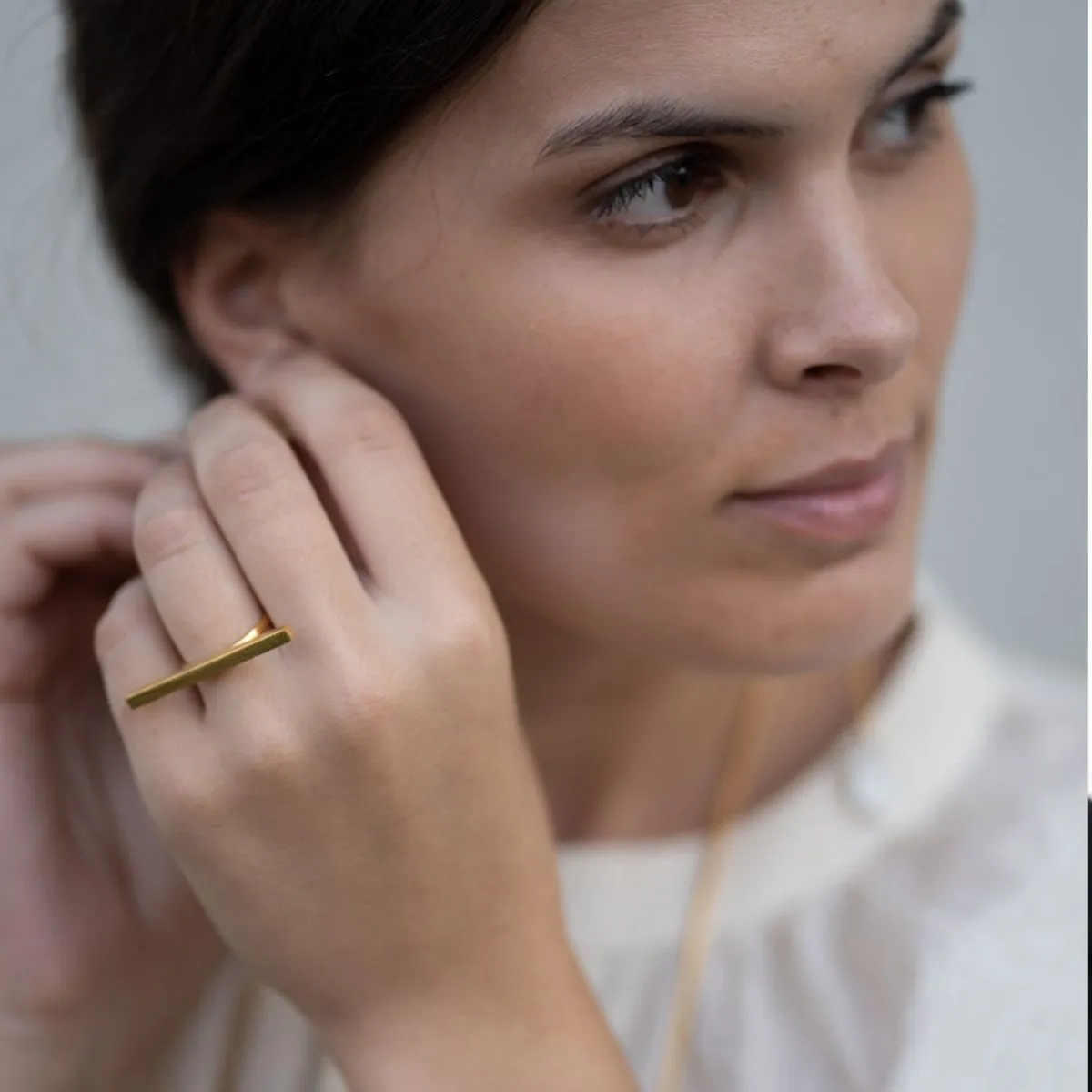 Brass Finger Ring With Silver Finish | Chic Design | Daily Wear Accessory