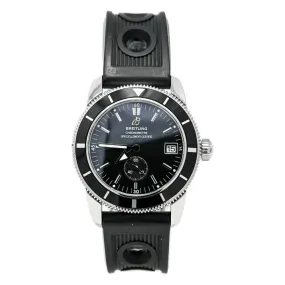 Breitling Superocean Heritage 38mm Stainless Steel Watch - Black Dial, Reference A37320