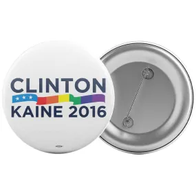 Clinton Kaine Rainbow Button