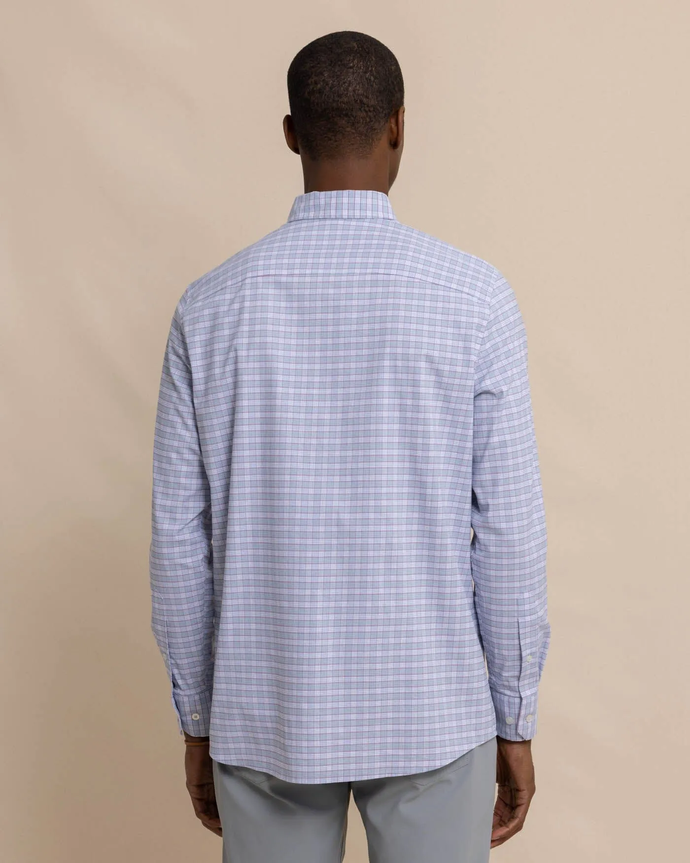 Coastal Passage Trailside Plaid Long Sleeve Sport Shirt