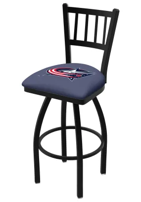 Columbus Blue Jackets HBS Navy "Jail" Back High Top Swivel Bar Stool Seat Chair