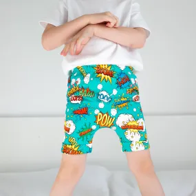 Comic book print shorts