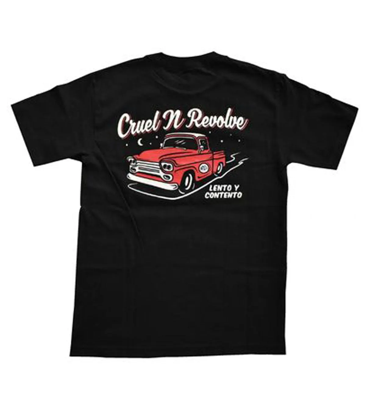 Cruel N Revolve Lento Y Contento Black T-Shirt