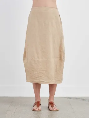 Cut Loose Hanky Linen Side Pleat Skirt, Style #4209524