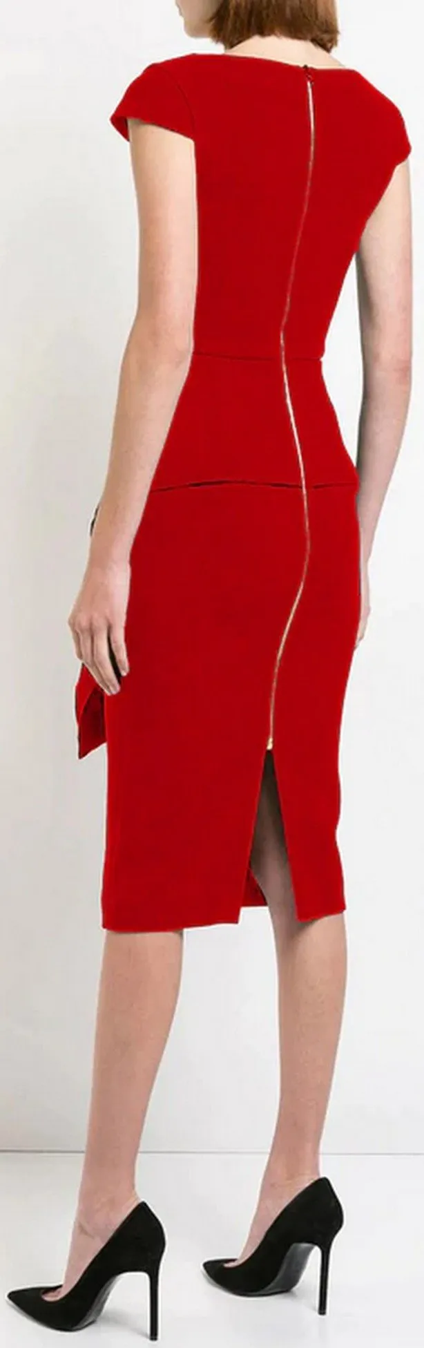 'Dandridge' Draped Ruffle Peplum Dress