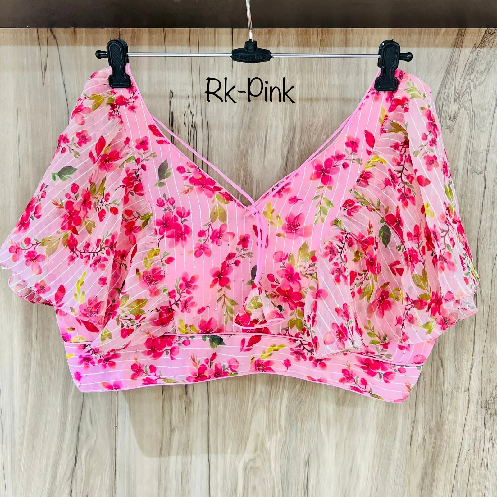 DIGITAL PRINT RUFFLE BLOUSE