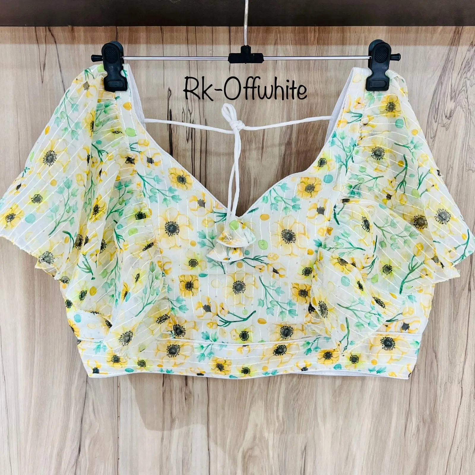 DIGITAL PRINT RUFFLE BLOUSE