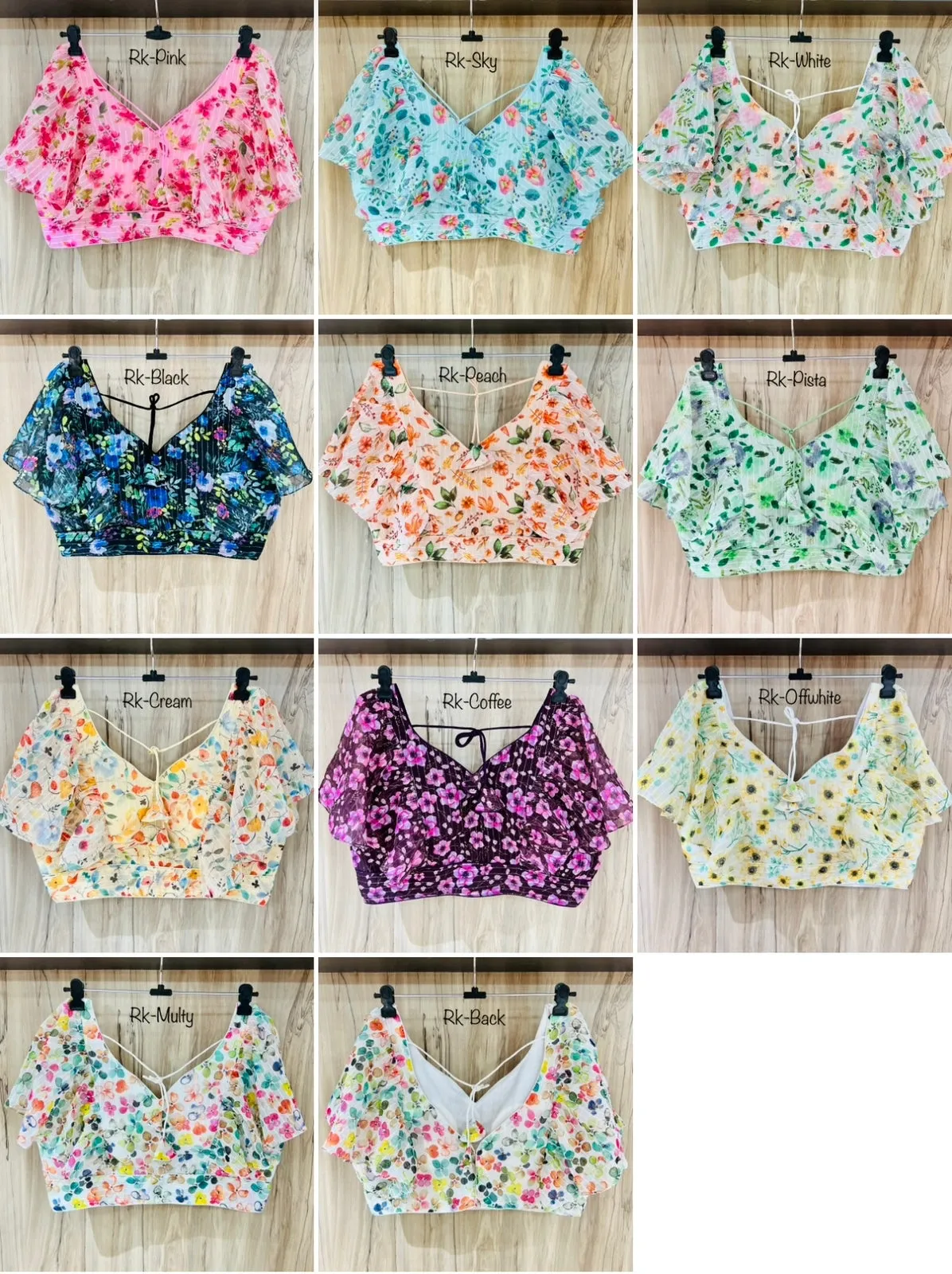 DIGITAL PRINT RUFFLE BLOUSE