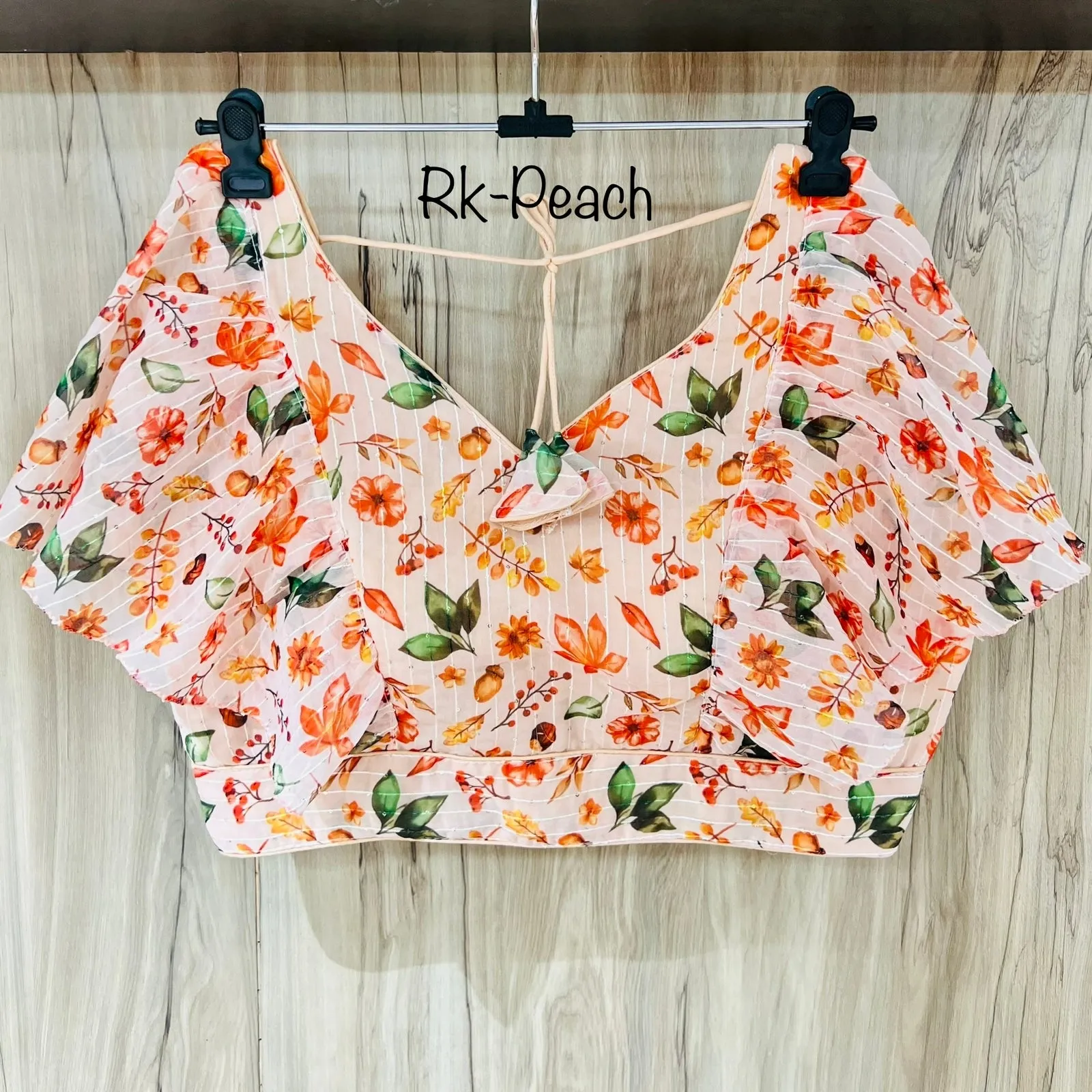 DIGITAL PRINT RUFFLE BLOUSE