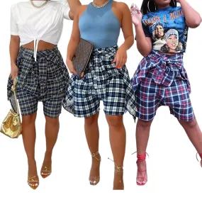 Fashion Plaid casual pants AY1904