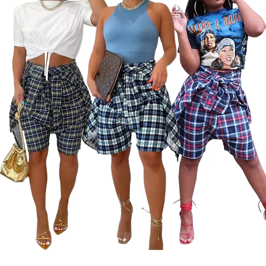 Fashion Plaid casual pants AY1904