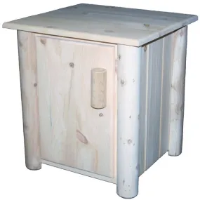 Frontier Cedar Log 1 Door Night Stand