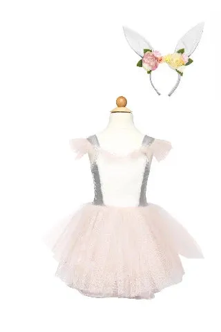 Great Pretenders Dress - Woodland Bunny with Headpiece, Size 5-6