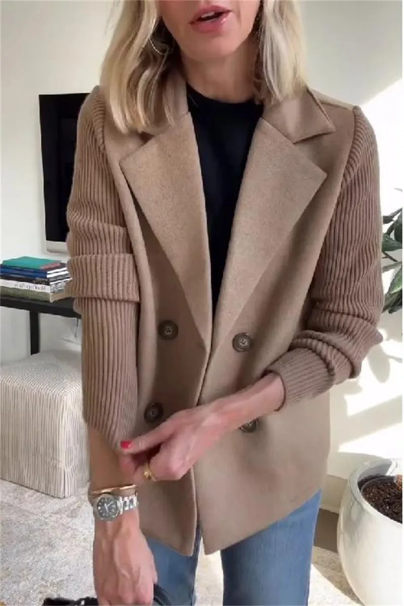 Harper | Patchwork Sleeve Casual Coat