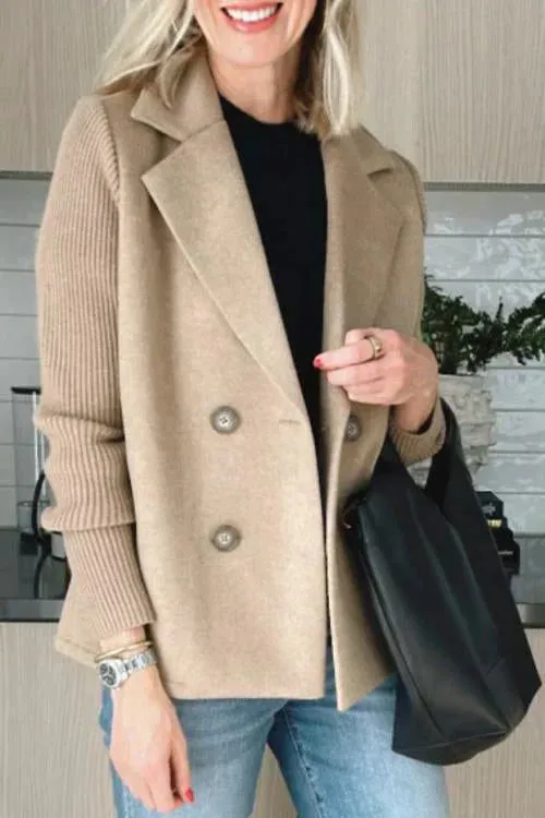 Harper | Patchwork Sleeve Casual Coat