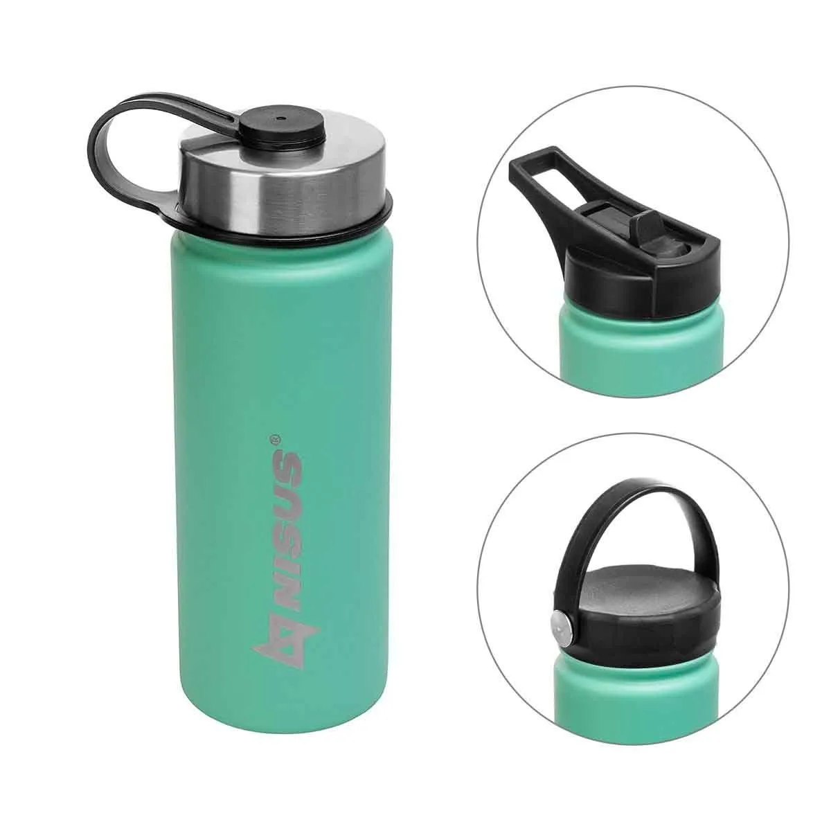 Insulated Sports Water Bottle | 18 oz | Stainless Steel | 3 Lid Types | CLEARANCE