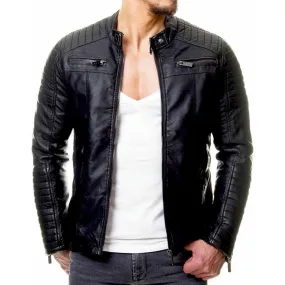 Jackets For Men Casual Work Fashion Men'S Motorcycle Riding Leather Jacket Windproof Rainproof