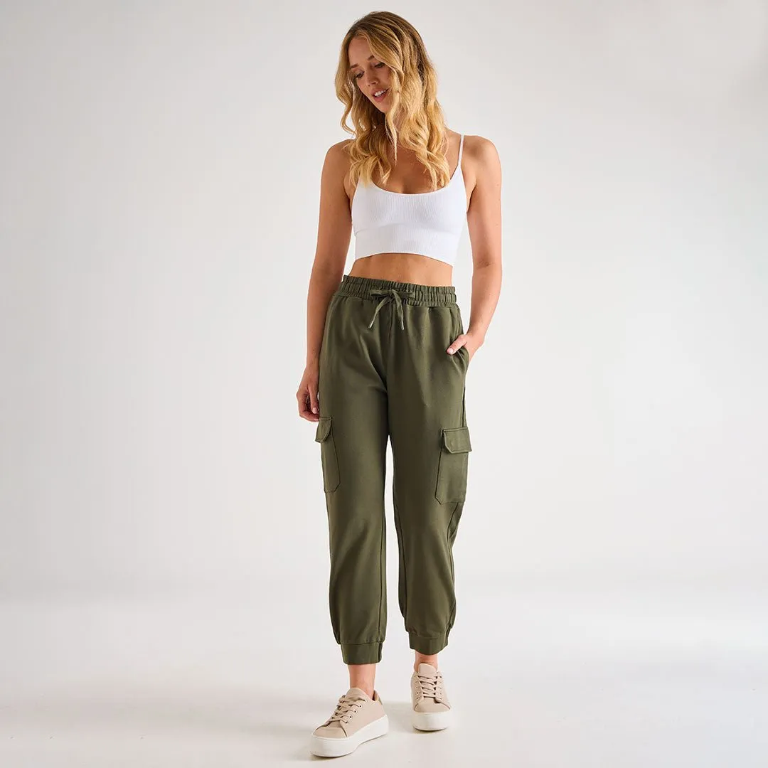 Ladies Ponte Cargo Jogger