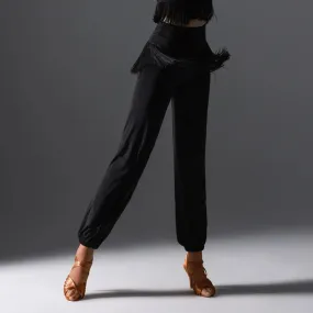 Latin Women's Pants with Fringe Detail Design Pra 1444