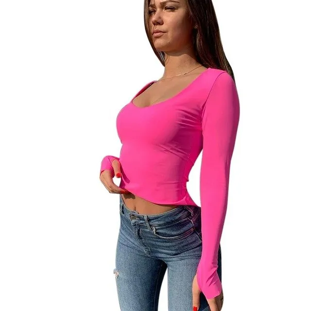 Long-sleeved Shirt Orange Top