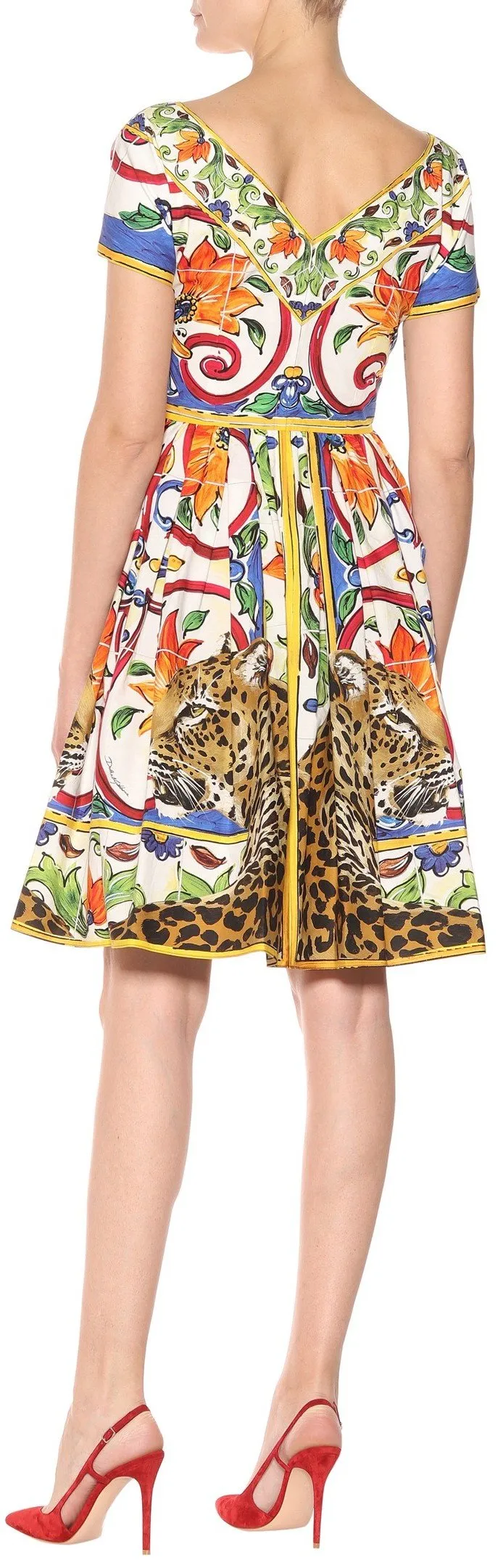 'Majolica' and Cheetah Print Dress