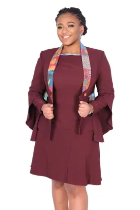 Maroon Ladies Jacket African