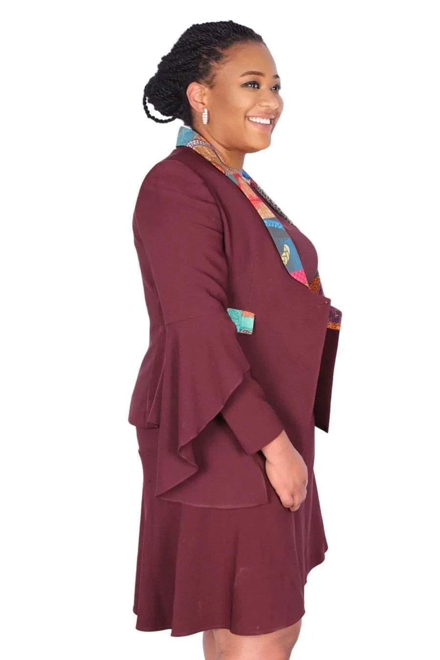 Maroon Ladies Jacket African