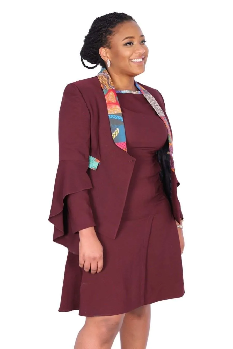 Maroon Ladies Jacket African