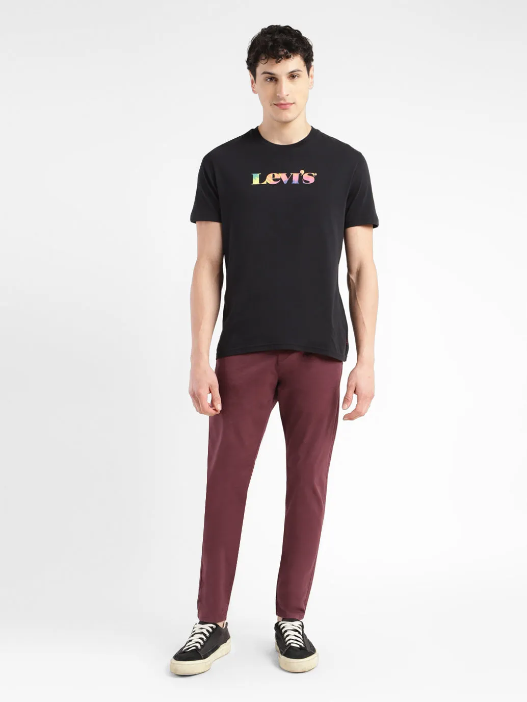 Sure! The optimized title for this e-commerce product could be Slim Tapered Fit Brown Chinos for Men - Style 512.