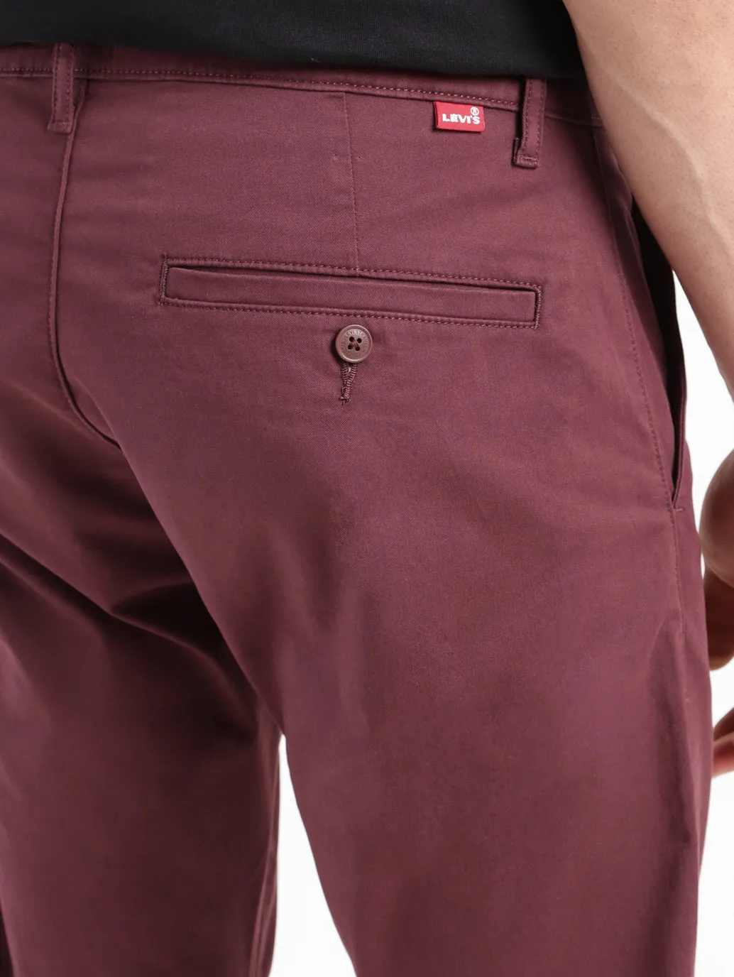 Sure! The optimized title for this e-commerce product could be Slim Tapered Fit Brown Chinos for Men - Style 512.