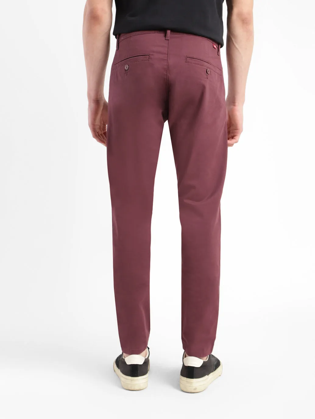 Sure! The optimized title for this e-commerce product could be Slim Tapered Fit Brown Chinos for Men - Style 512.