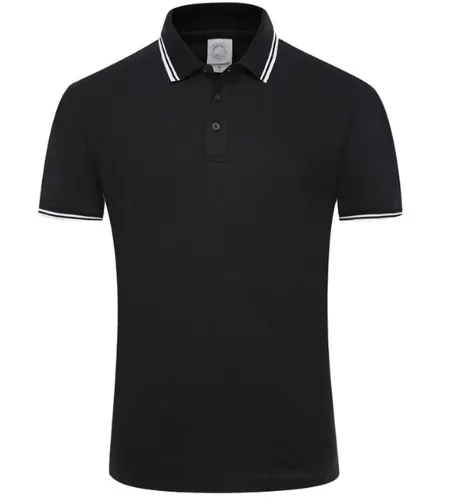 New Mens Turn-down Collar T Shirt