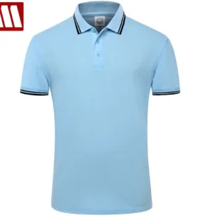New Mens Turn-down Collar T Shirt